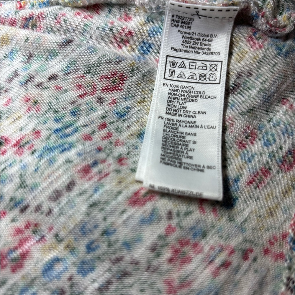 Forever 21 Floral Blouse - Red, Blue, Yellow - Picture 4 of 4